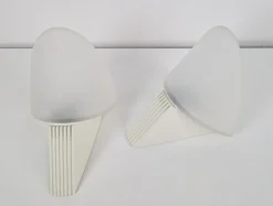 Clearance Pamono Vintage Cielo Wall Lamps from Lumiance Glass, Italy, 1980s, Set of 2