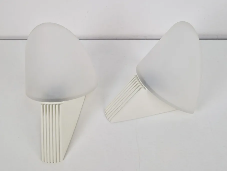 Clearance Pamono Vintage Cielo Wall Lamps from Lumiance Glass, Italy, 1980s, Set of 2