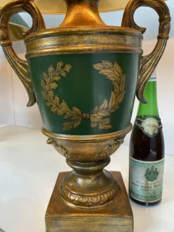 Discount Pamono Vintage Classic Baroque-Style Painted Ceramic Urn Table Lamps, Set of 2