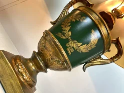 Discount Pamono Vintage Classic Baroque-Style Painted Ceramic Urn Table Lamps, Set of 2