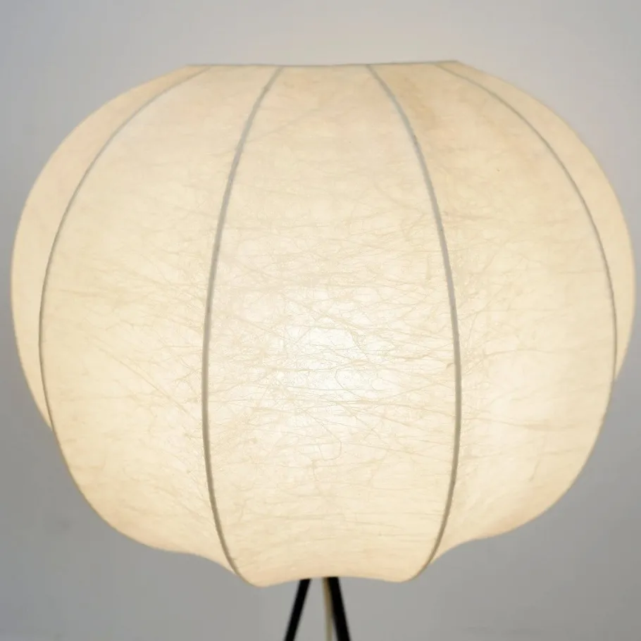 New Pamono Vintage Cocoon Tripod Floor Lamp by Achille Castiglioni, 1960s