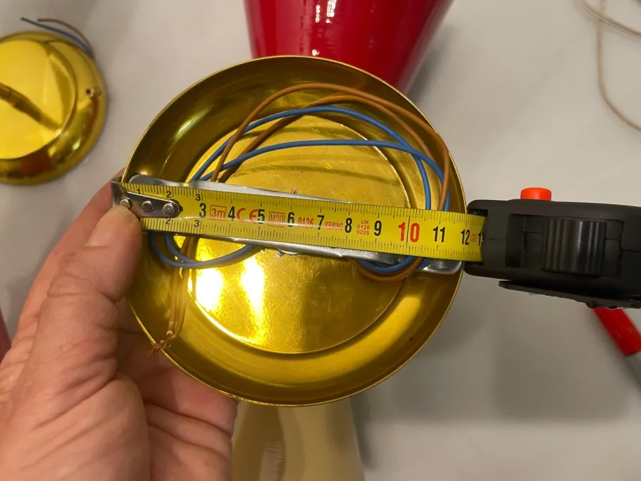 Pamono Vintage Conical Metal Brass Sconces, 1980s, Set of 2