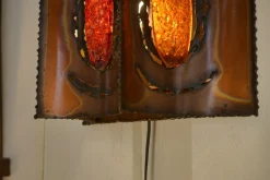 New Pamono Vintage Copper and Resin Wall Light from Accolay, 1950s