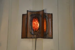 New Pamono Vintage Copper and Resin Wall Light from Accolay, 1950s