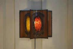 New Pamono Vintage Copper and Resin Wall Light from Accolay, 1950s