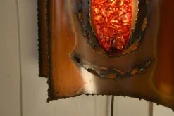 New Pamono Vintage Copper and Resin Wall Light from Accolay, 1950s