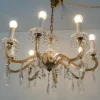 Sale Pamono Vintage Cristal Chandelier in Murano Glass, 1950s