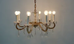 Sale Pamono Vintage Cristal Chandelier in Murano Glass, 1950s