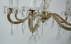 Sale Pamono Vintage Cristal Chandelier in Murano Glass, 1950s