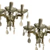 New Pamono Vintage Crystal and Murano Glass Sconces, 1960s, Set of 2