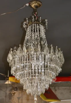 Hot Pamono Vintage Crystal Chandelier, 1940s