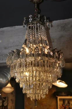 Hot Pamono Vintage Crystal Chandelier, 1940s