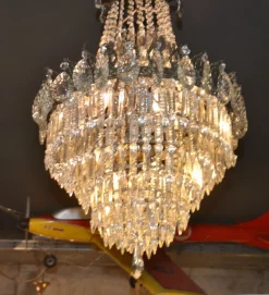 Hot Pamono Vintage Crystal Chandelier, 1940s