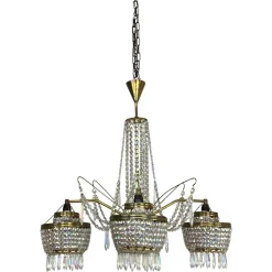 Clearance Pamono Vintage Crystal Chandelier, 1960s
