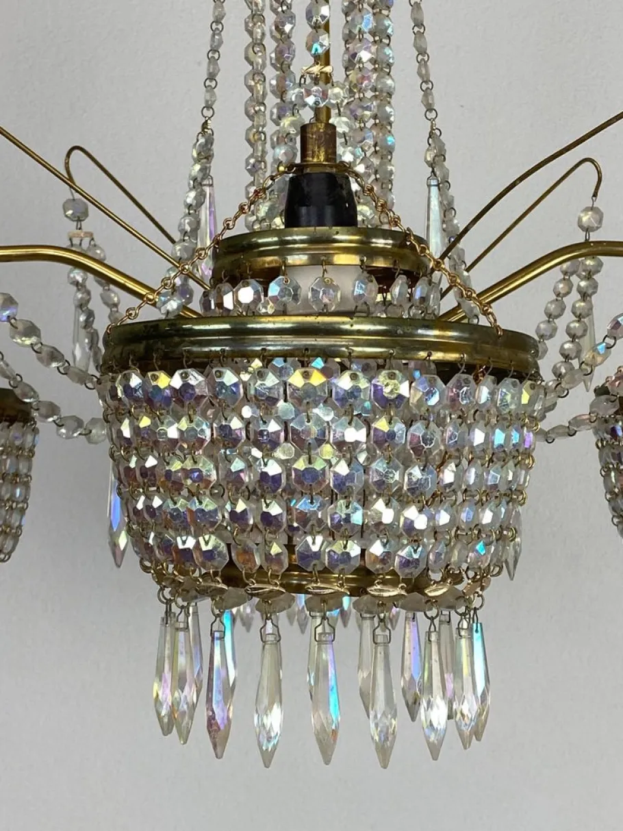 Clearance Pamono Vintage Crystal Chandelier, 1960s