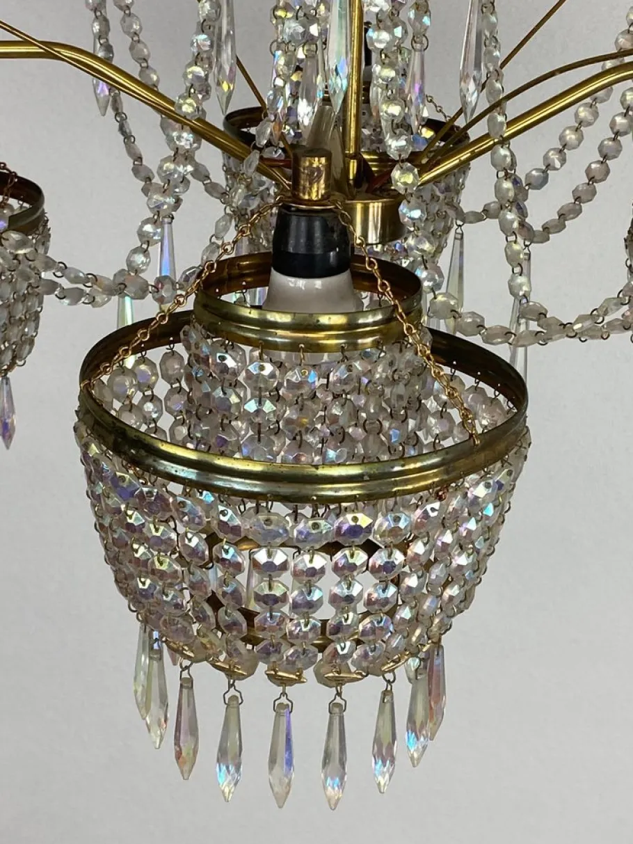 Clearance Pamono Vintage Crystal Chandelier, 1960s