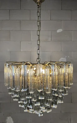 Clearance Pamono Vintage Crystal Chandelier by Paolo Venini for Venini, 1960s