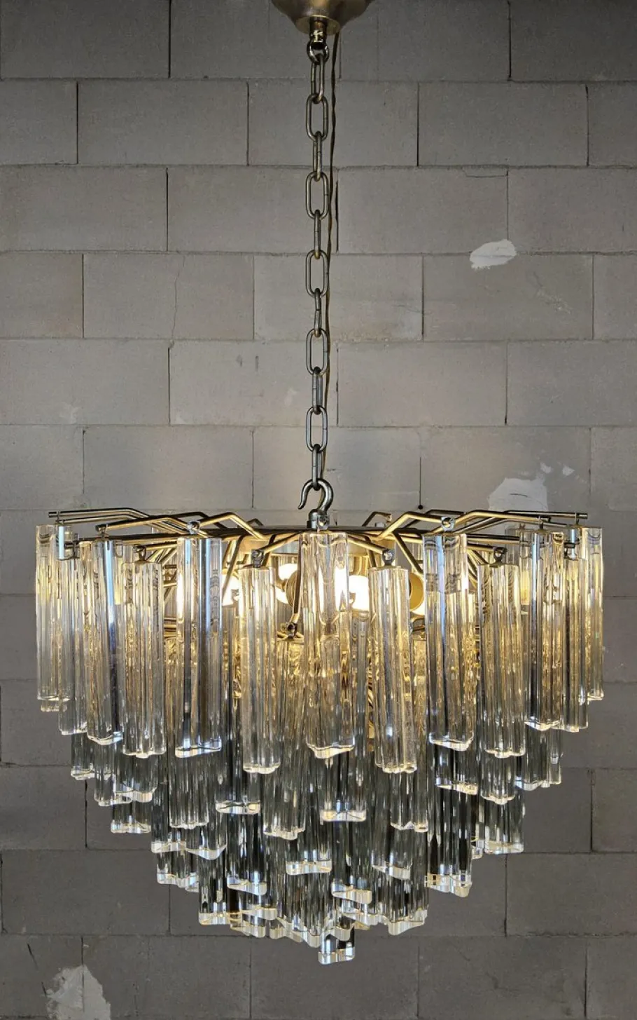 Clearance Pamono Vintage Crystal Chandelier by Paolo Venini for Venini, 1960s