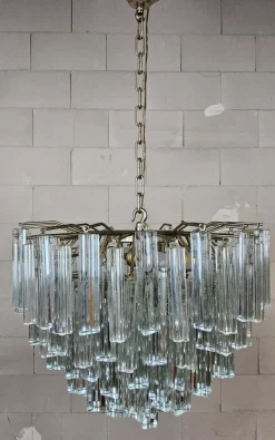 Clearance Pamono Vintage Crystal Chandelier by Paolo Venini for Venini, 1960s
