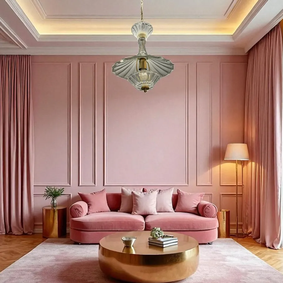 Discount Pamono Vintage Crystal Pendant Light from Caldier, Italy, 1970s