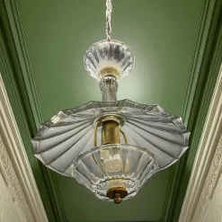 Discount Pamono Vintage Crystal Pendant Light from Caldier, Italy, 1970s