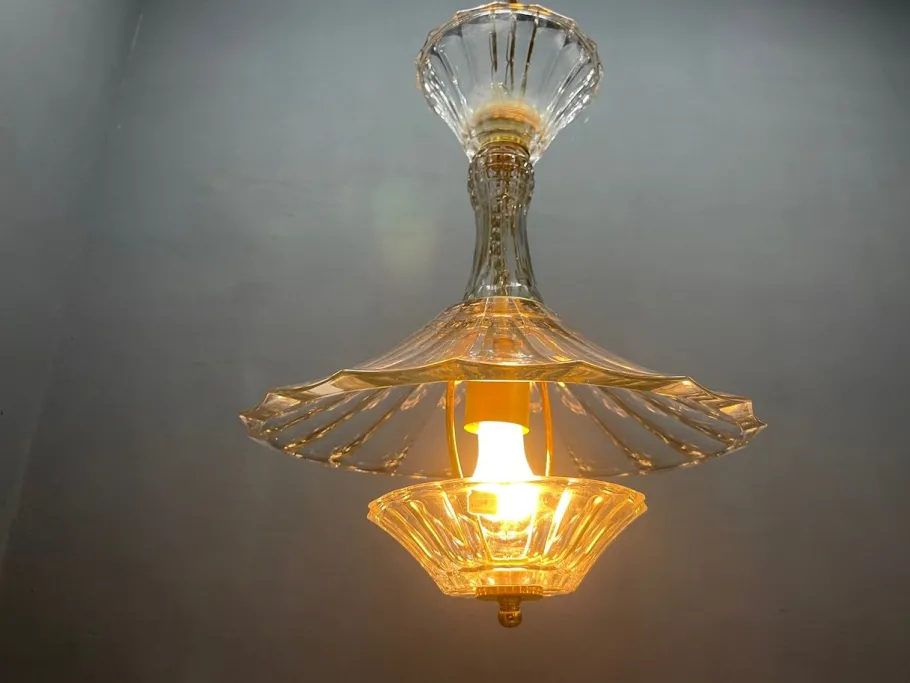 Discount Pamono Vintage Crystal Pendant Light from Caldier, Italy, 1970s