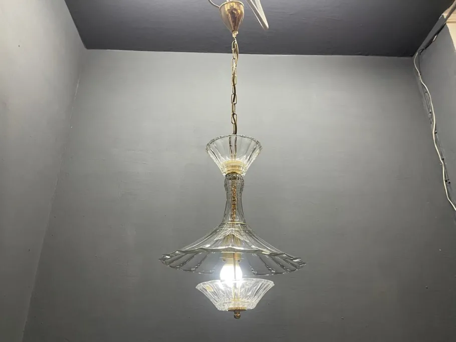 Discount Pamono Vintage Crystal Pendant Light from Caldier, Italy, 1970s