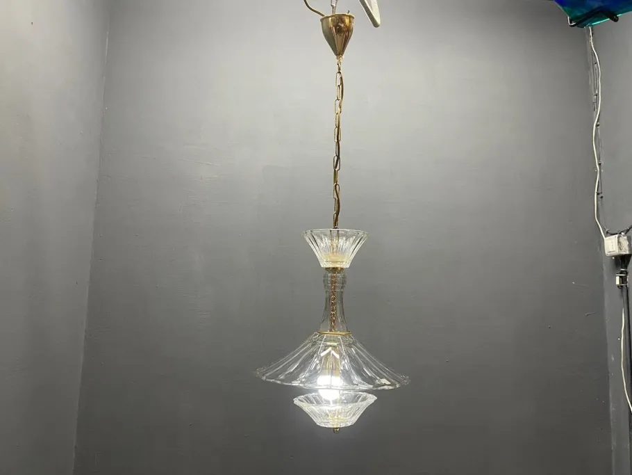 Discount Pamono Vintage Crystal Pendant Light from Caldier, Italy, 1970s