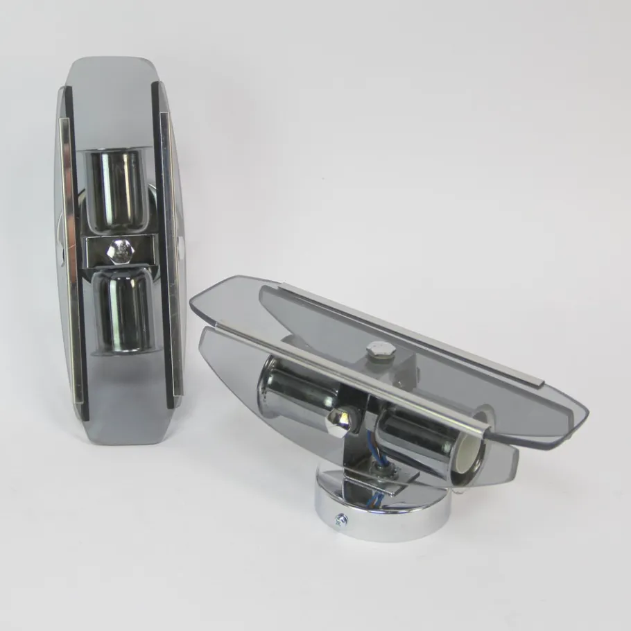 Best Pamono Vintage Crystal Wall Lights, 1970s, Set of 2