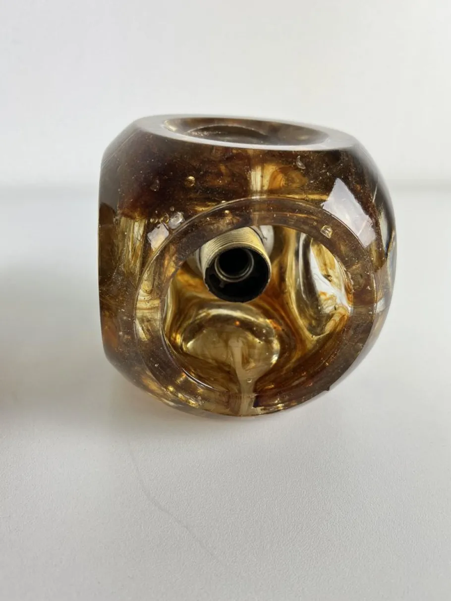 Clearance Pamono Vintage Cubic Murano Glass Wall Lamps, 1970s, Set of 2