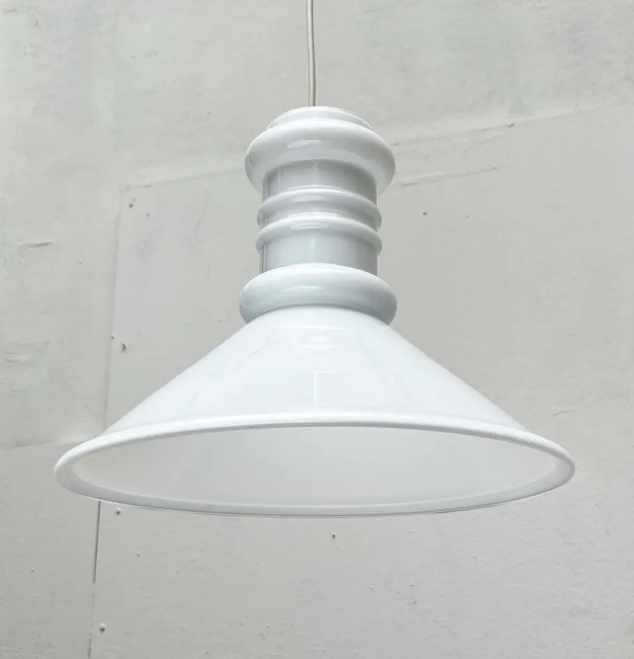 Hot Pamono Vintage Danish Apotekerpendel Glass Pendant Lamp by Sidse Werner for Holmegaard