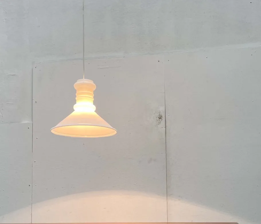 Hot Pamono Vintage Danish Apotekerpendel Glass Pendant Lamp by Sidse Werner for Holmegaard
