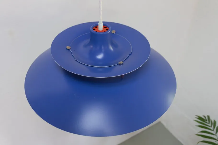 Discount Pamono Vintage Danish Blue Ceiling Pendant PH5 by Poul Henningsen for Louis Poulsen, 1960s