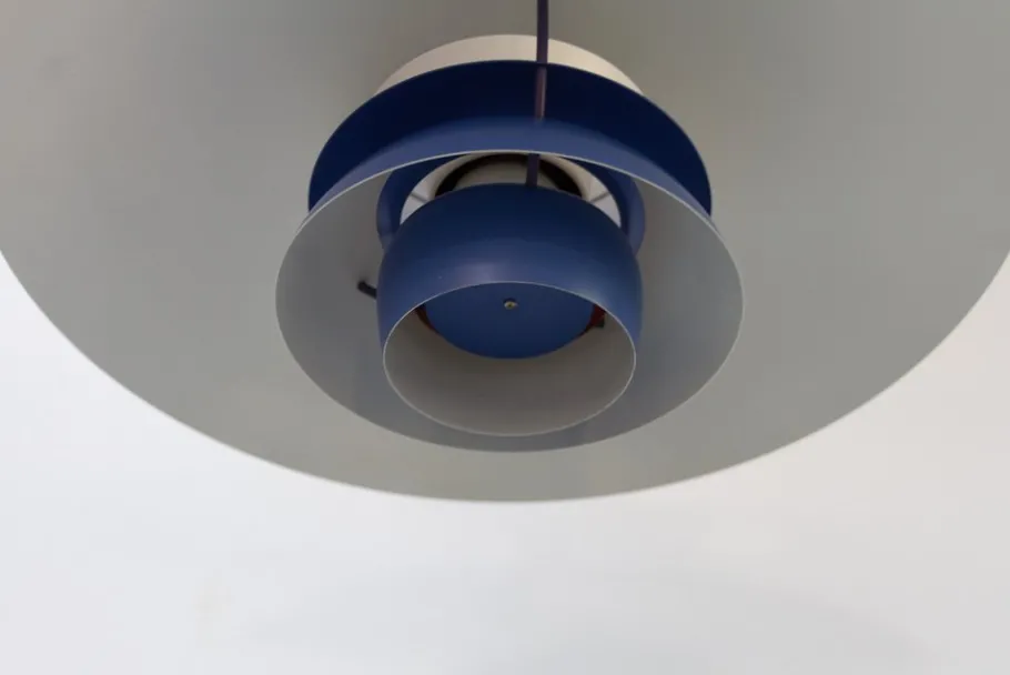Discount Pamono Vintage Danish Blue Ceiling Pendant PH5 by Poul Henningsen for Louis Poulsen, 1960s