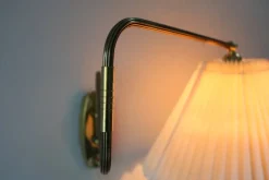 Pamono Vintage Danish Brass Wall Lamp, 1950s