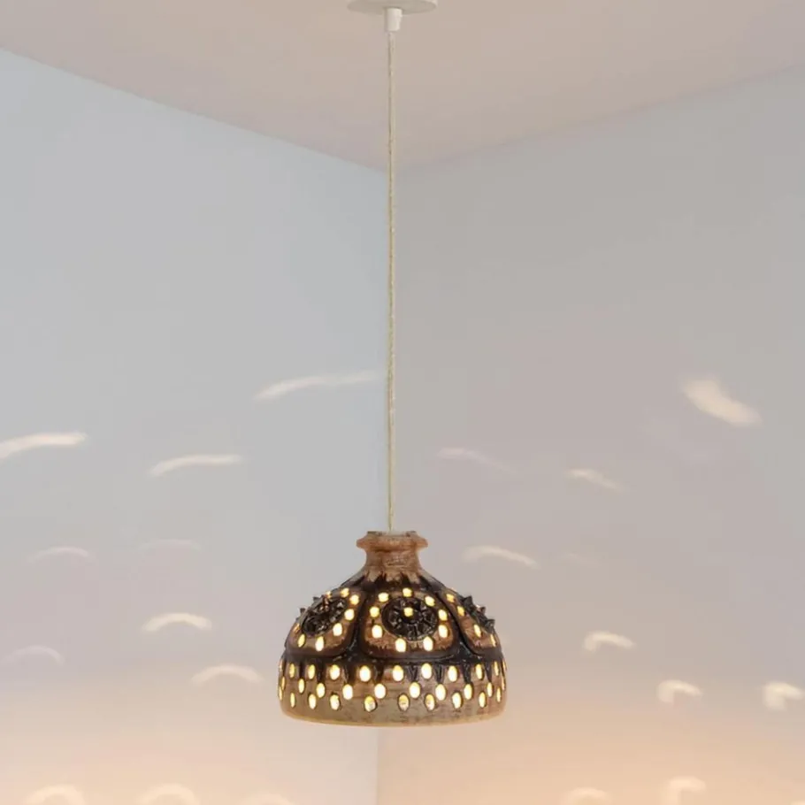 Sale Pamono Vintage Danish Ceramic Pendant with Holes and Spikes, 1960s