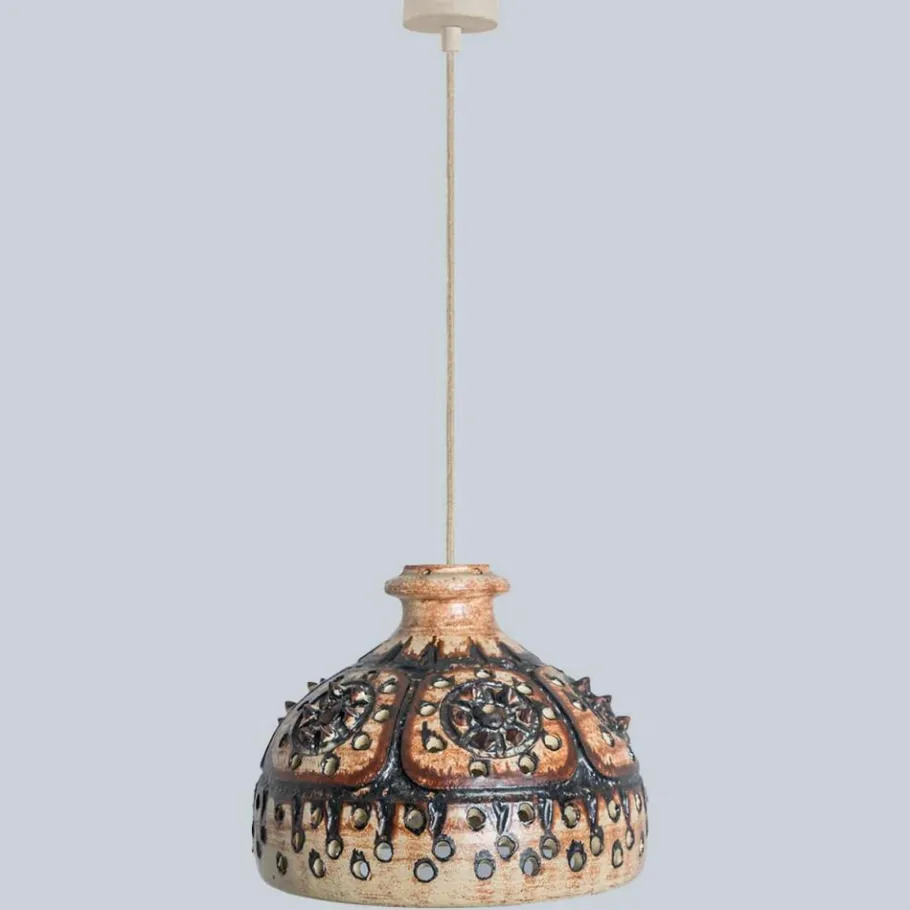 Sale Pamono Vintage Danish Ceramic Pendant with Holes and Spikes, 1960s