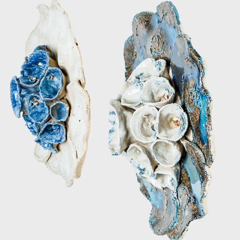 Pamono Vintage Danish Floral Ceramic Wall Light, 1970