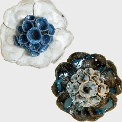 Pamono Vintage Danish Floral Ceramic Wall Light, 1970