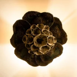 Pamono Vintage Danish Floral Ceramic Wall Light, 1970