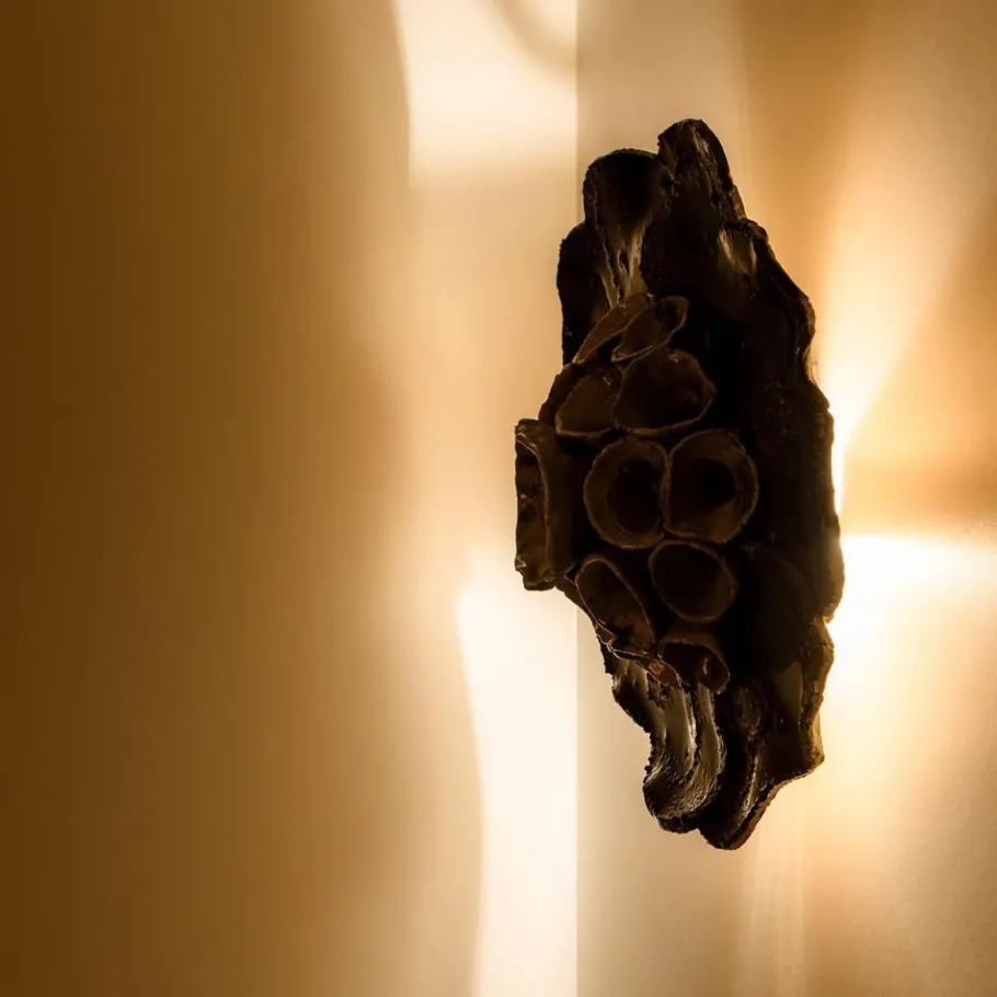 Pamono Vintage Danish Floral Ceramic Wall Light, 1970