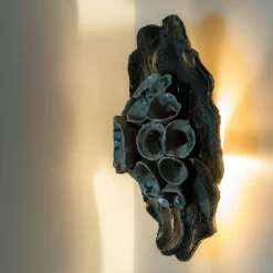 Pamono Vintage Danish Floral Ceramic Wall Light, 1970