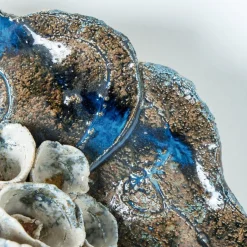 Pamono Vintage Danish Floral Ceramic Wall Light, 1970