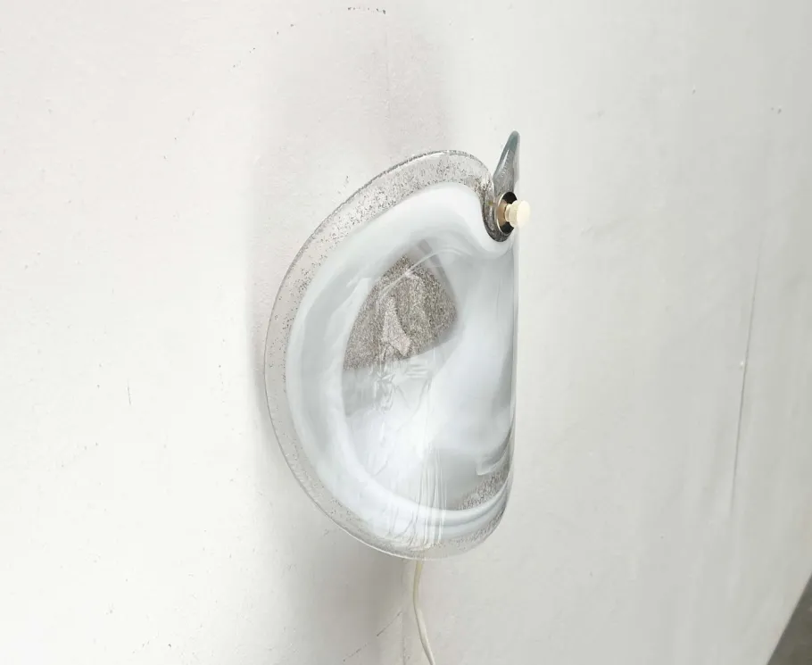 Best Pamono Vintage Danish Model Glasplattelampet Glass Sconce by Per Lütken for Holmegaard, 1970s