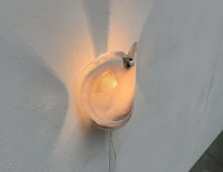 Best Pamono Vintage Danish Model Glasplattelampet Glass Sconce by Per Lütken for Holmegaard, 1970s