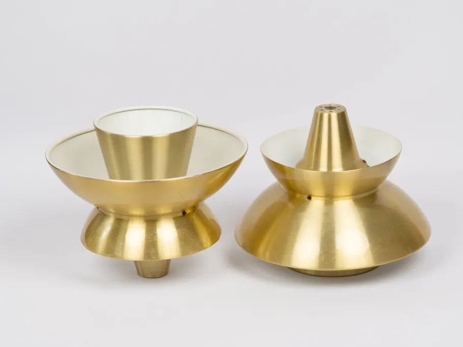 Clearance Pamono Vintage Danish Pendant Lamps by Henning Klok for Louis Poulsen, 1950s, Set of 2