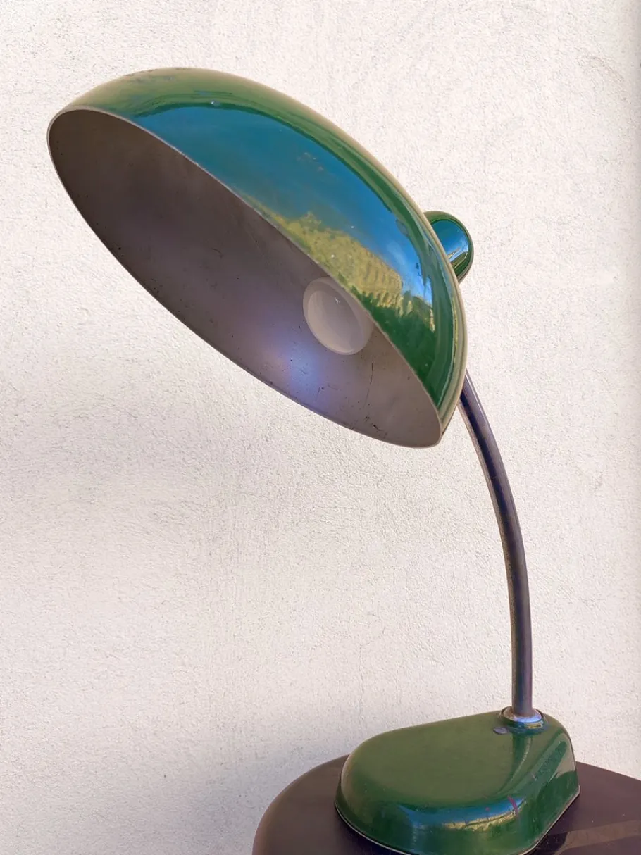 Outlet Pamono Vintage Desk Lamp in Green Enamel, 1950s