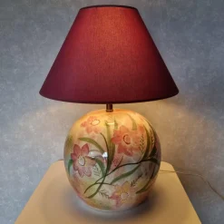Outlet Pamono Vintage Desk Lamp with Floral Decorations, 1970s