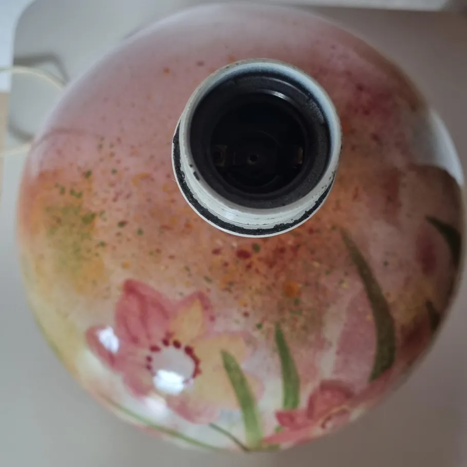 Outlet Pamono Vintage Desk Lamp with Floral Decorations, 1970s