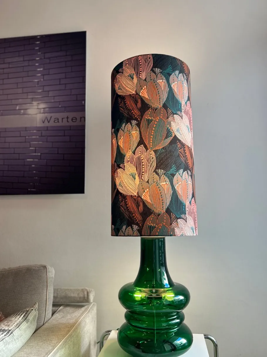 Discount Pamono Vintage Doria Lamp in Green Opal Glass with Interior Lighting from Doria Leuchten, 1970s